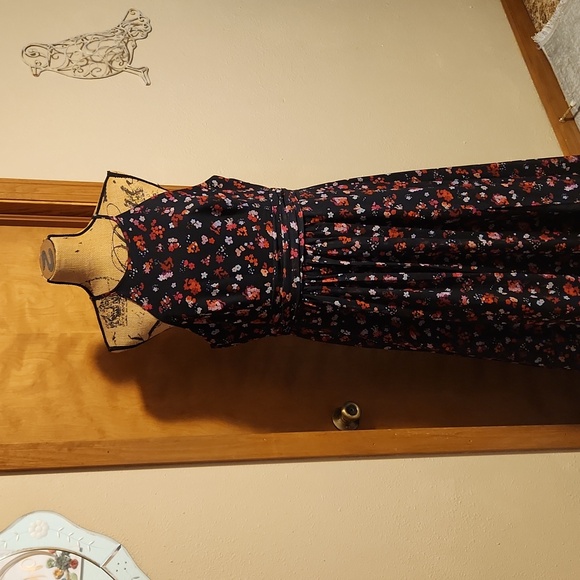 Db Studio Dresses & Skirts - DB Studio, Floral Print Halter A Line Maxi Dress with Slit, Size 14